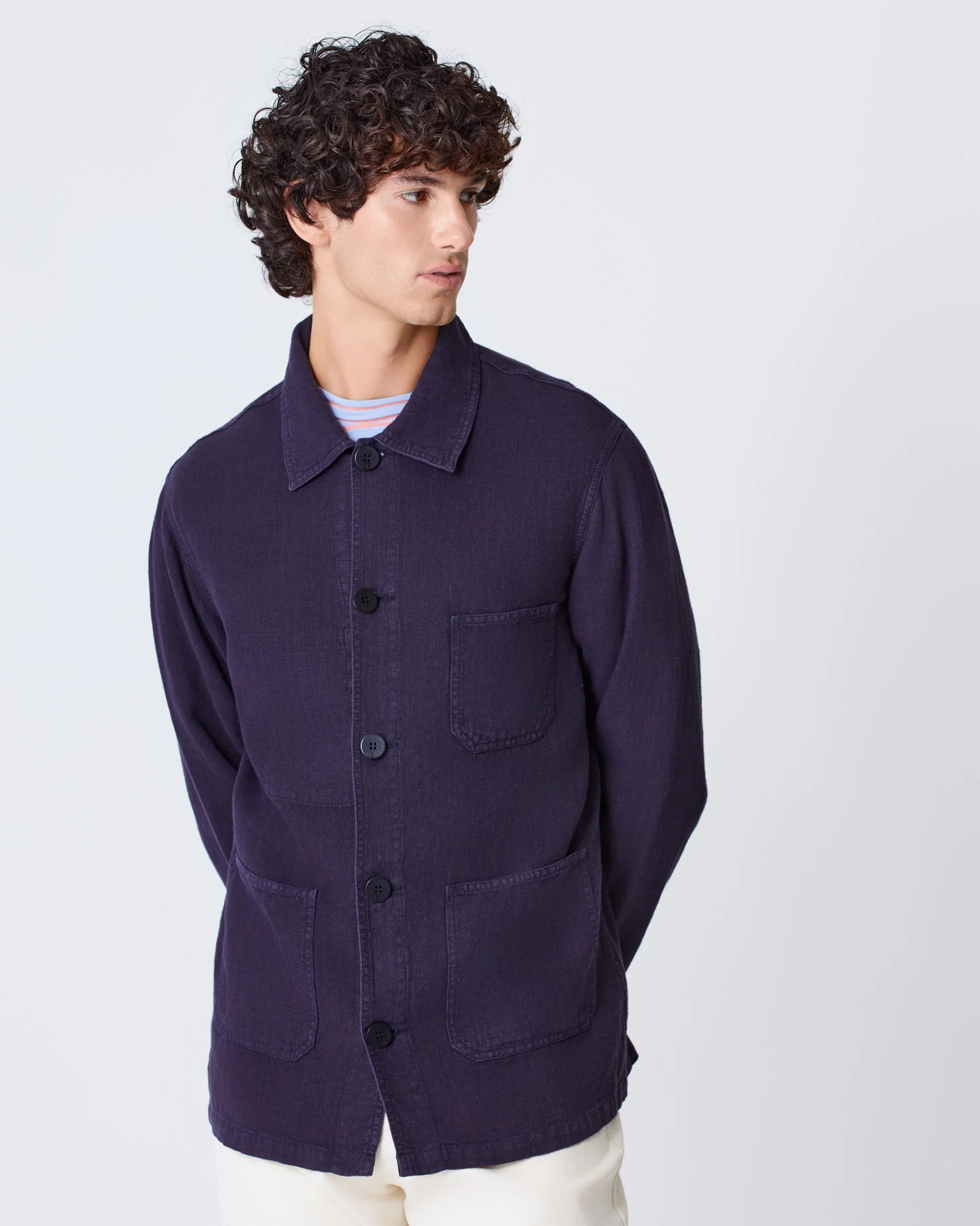 Baptista Dark Navy Linen - Image 3