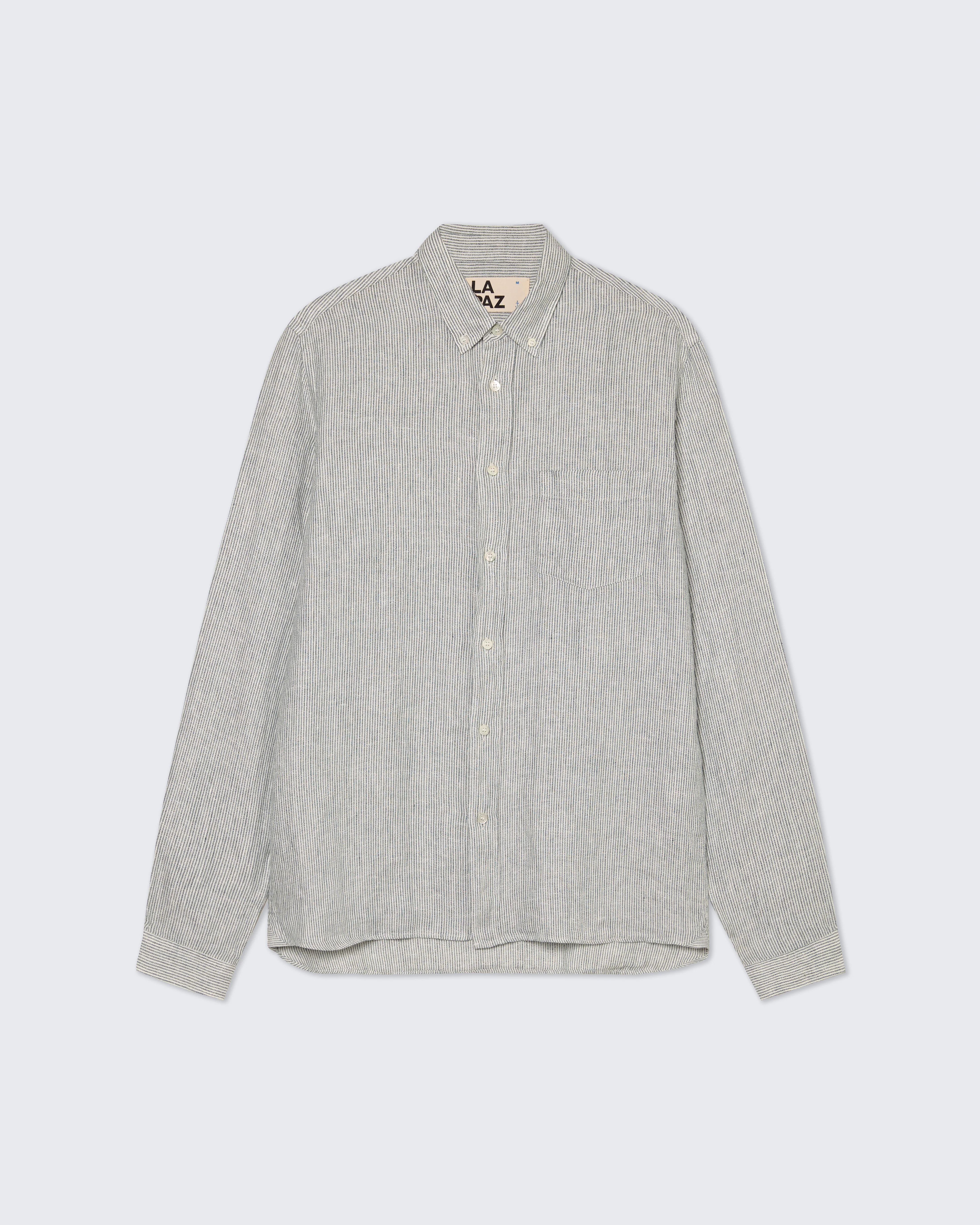 Branco Green Stripes Linen