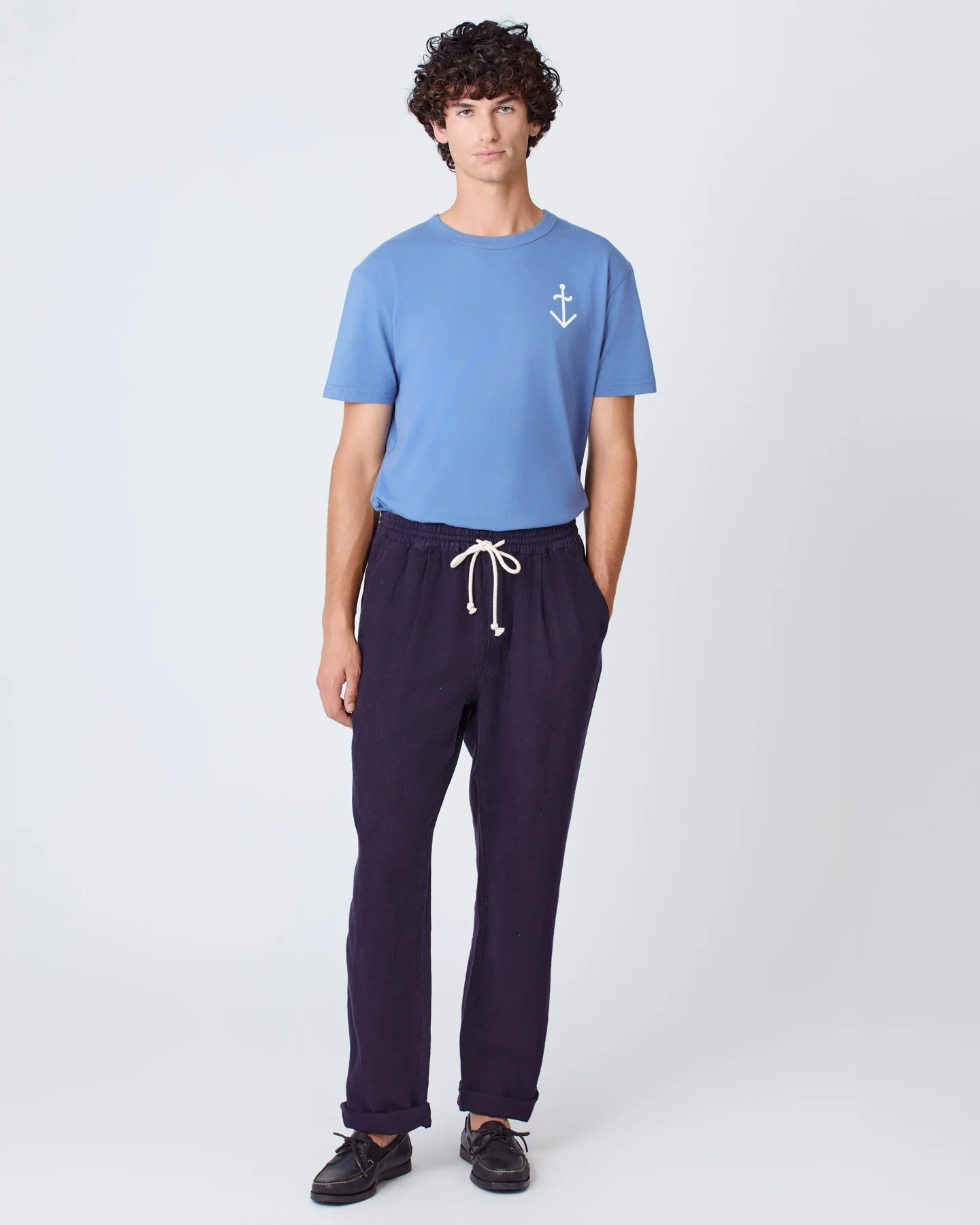Ponte Dark Navy Linen - Image 3